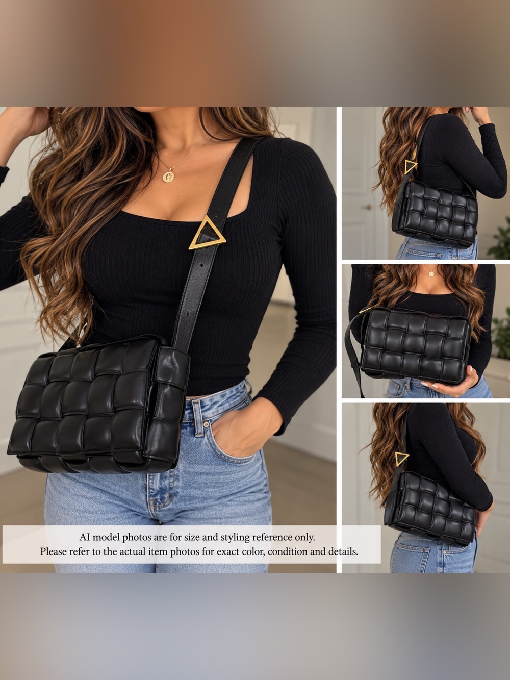 Bottega Veneta Padded Cassette Black Leather  Bag Gold hardware